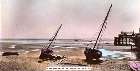When this photo was taken in 1910 there was a considerable drop from the pebble ridge on the foreshore onto the beach.