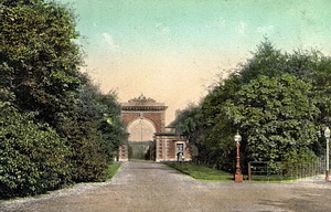 Ballam Road Entrance, Lytham Hall, c1900.