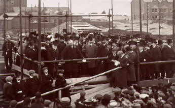 Laying the foundation stone of the Technical School, St.Annes-on -the-Sea, 1906.