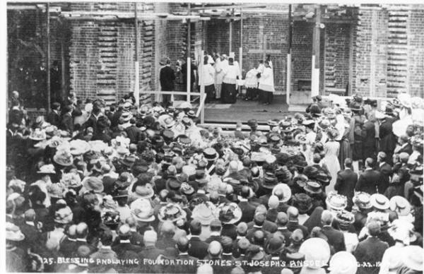 Blessing the Foundation Stones, St.Joseph's Church, Ansdell, 1909