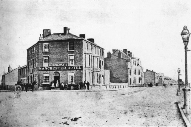The Manchester Hotel, Blackpool, in the 1860s.