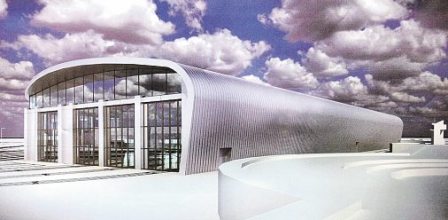 The new tram depot for Blackpool, 2010.