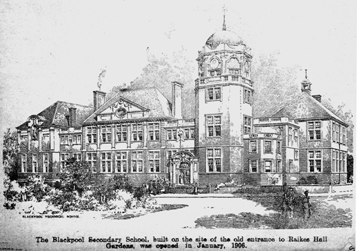 Blackpool Secondary School, opened in 1906.