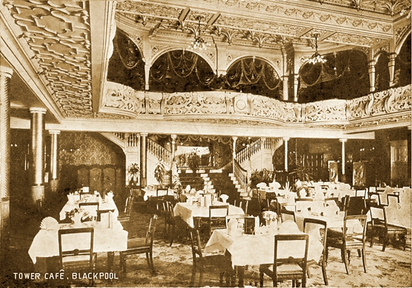 The Restaurant, Blackpool Tower c1904.