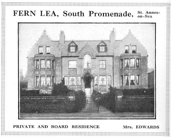 Advert for the Fernlea Hotel from 1924.