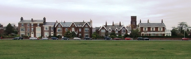 Georgian and Victorian houses fronting Lytham Green.