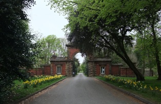 Entrance to Lytham Hall from Ballam Road.