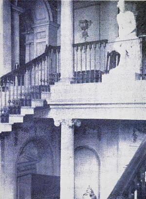 The Main Staircase, Lytham Hall, in the 1920s.