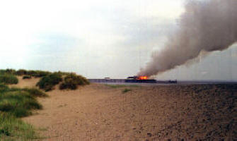 Photo of St.Annes Pier fire in 1982.