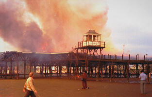 Photo of St.Annes Pier fire in 1982.