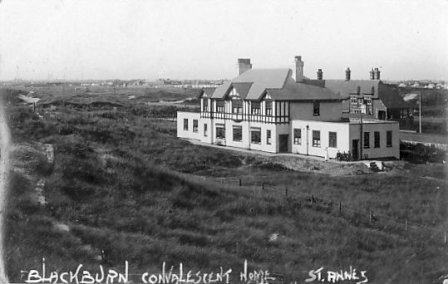 The Blackburn Miners Home, St.Annes on Sea, 1916. Behind is the Thursby Convalescent Home for Burnley Children, built in 1904.