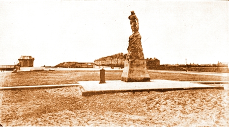 St.Annes Promenade, Lifeboat Monument and Pier c1889.