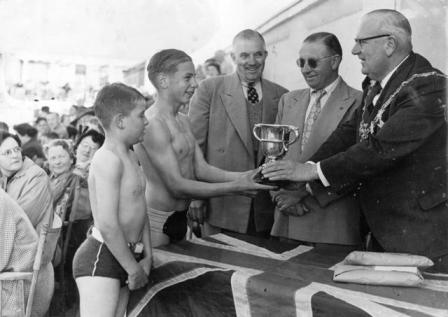 Amateur Swimming Gala at St.Annes Open Air Baths 6th July 1955.