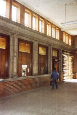 The booking hall.