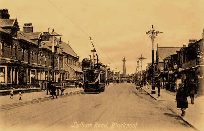 Tram on Lytham Road , Blackpool c1910