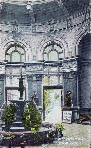 The Fountain, Winter Gardens Entrance Church Street, Blackpool c1904.
