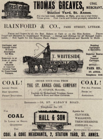 Adverts for coal merchants in 1901.