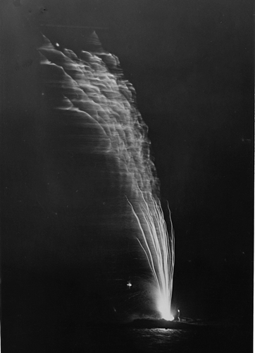 Fireworks at Fairhaven Lake in 1954.