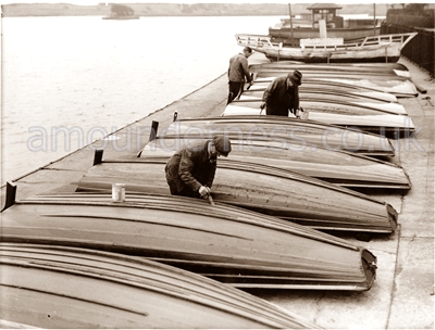 Preparing for the summer season, Fairhaven Lake 1936.