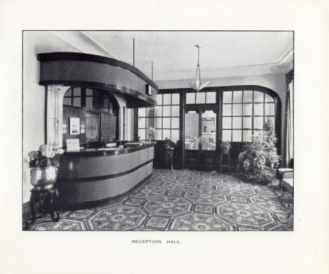 The Reception Hall, Glendower Hotel, St.Annes c1930.