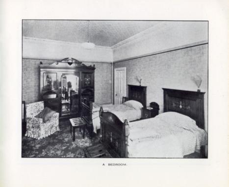 A Bedroom, Glendower Hotel, St.Annes c1930.