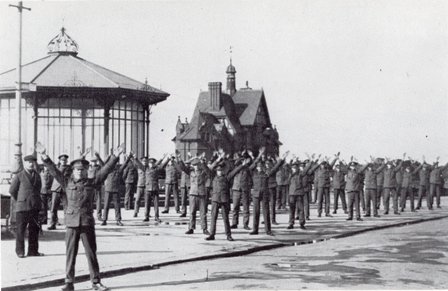 St.Annes volunteers, near the Pier, St.Annes, 1914.