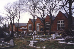 St John's School, Lytham, viewed from the churchyard