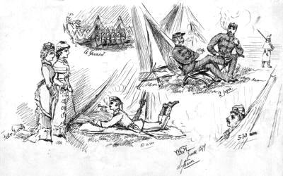 Military camp at Lytham, 1879.