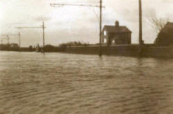 Clifton Drive flooded near the Ormerod Home.